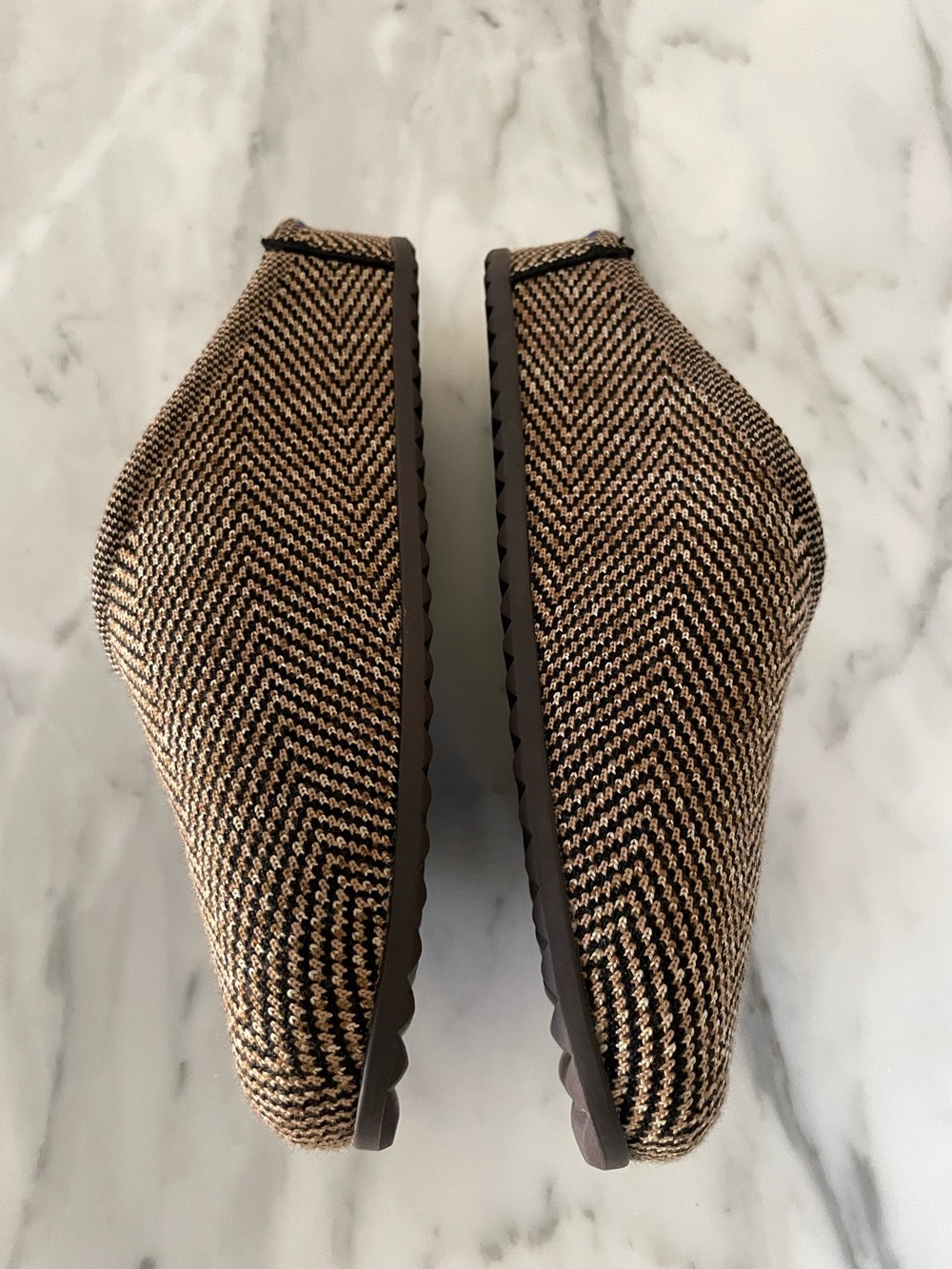 Rothy's The Casual Clog Spice Herringbone Size 10 Rare Brown Hemp - Picture 3 of 9